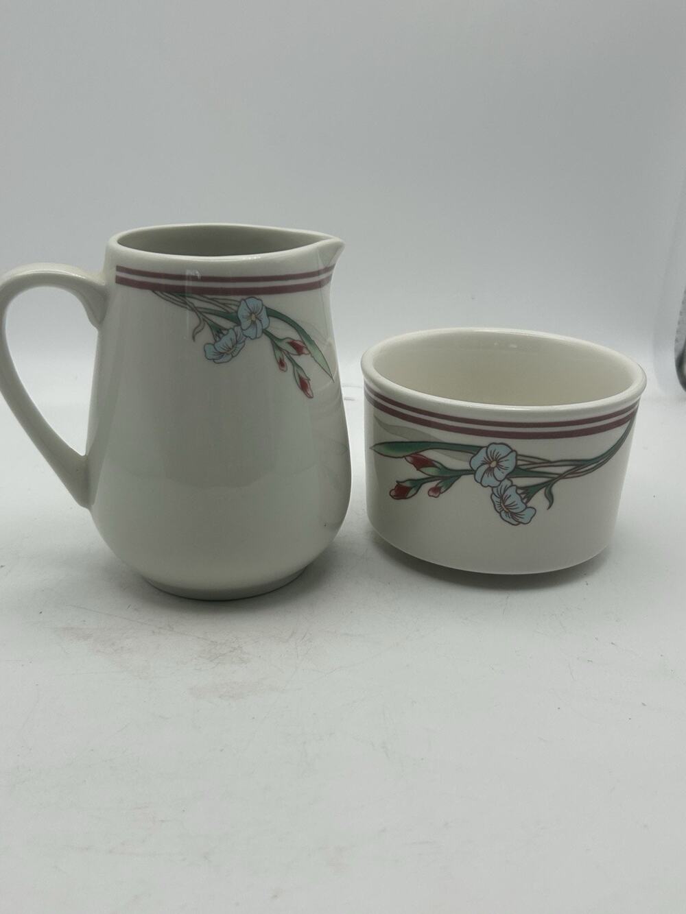Vintage Creamer And Sugar Dish. E465 Crown Rego China Made In Japan.